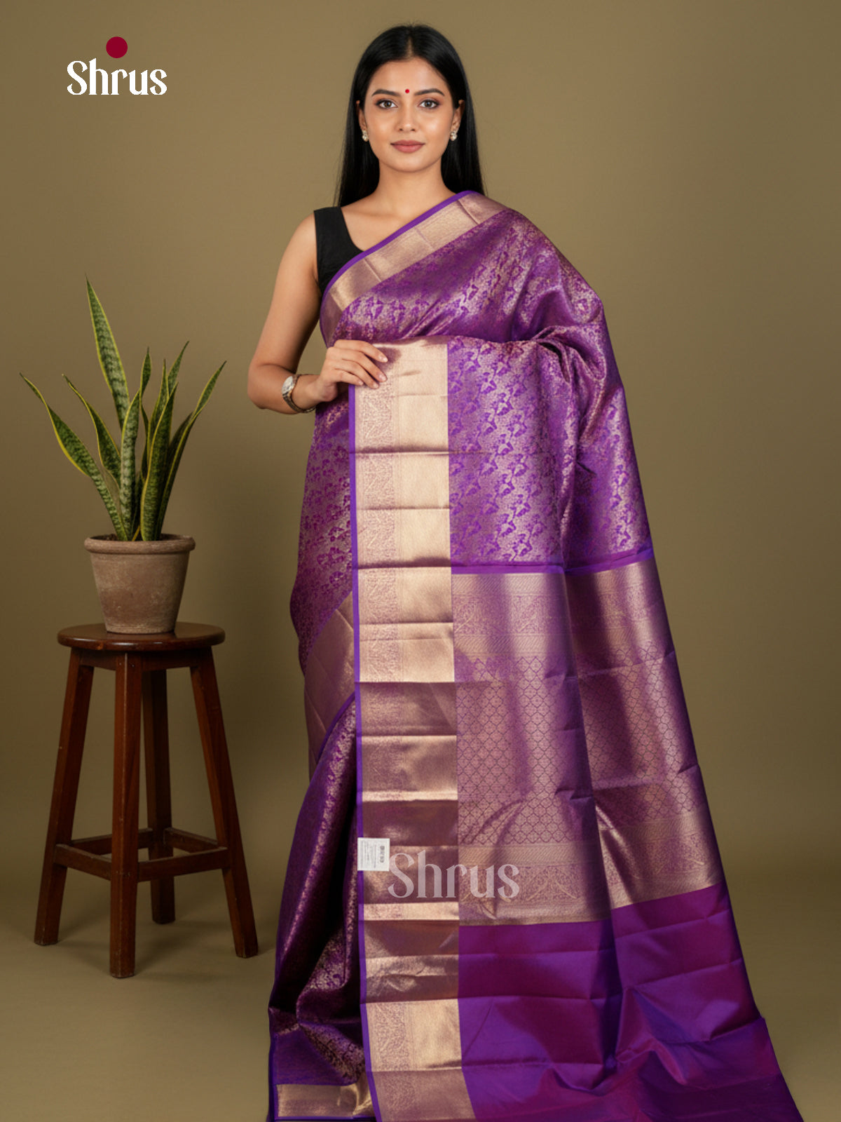 Kanchipuram silk Saree - EDS04177 - Shop on Shrus.com
