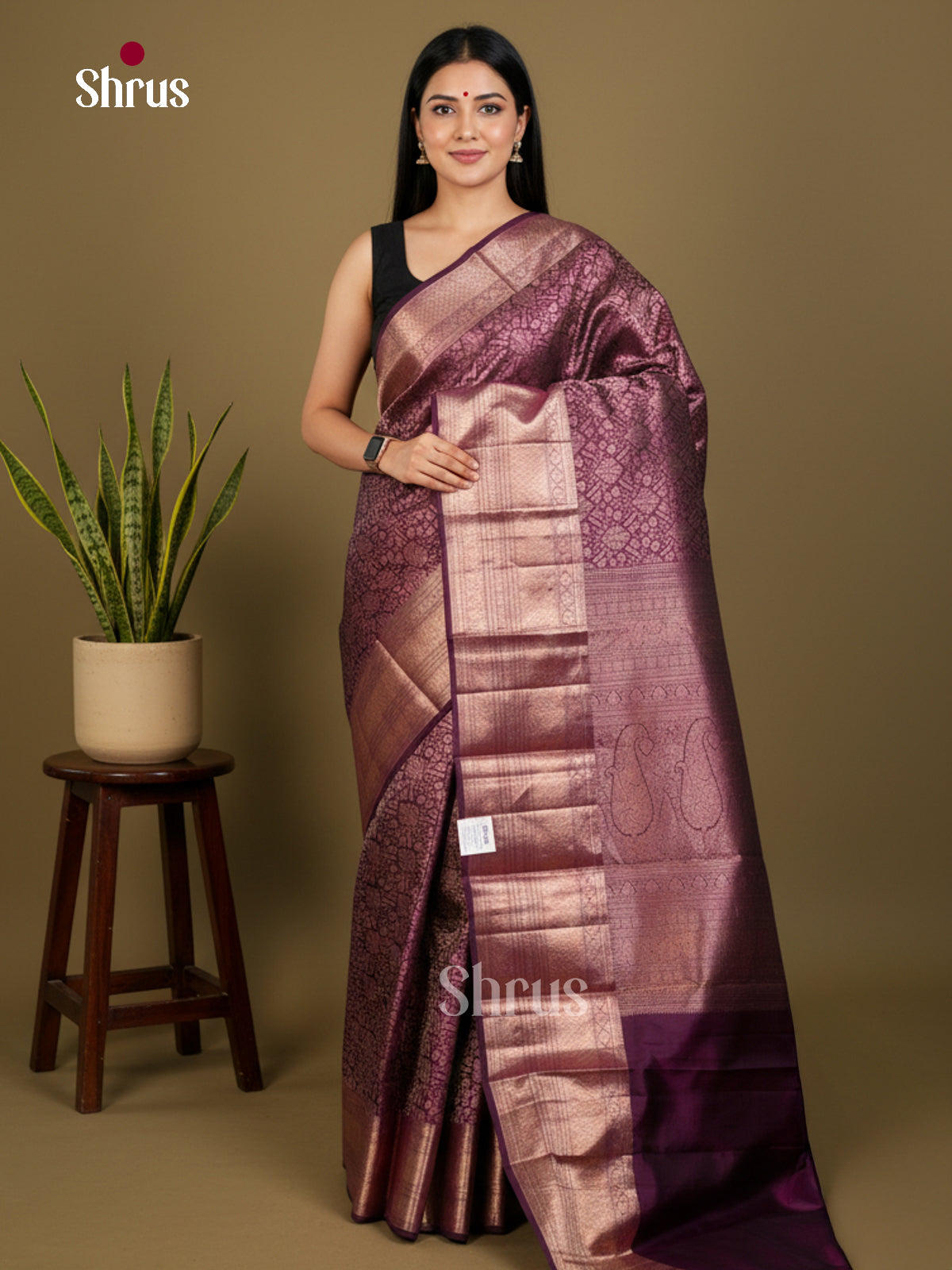 Kanchipuram silk Saree - EDS04178 - Shop on Shrus.com
