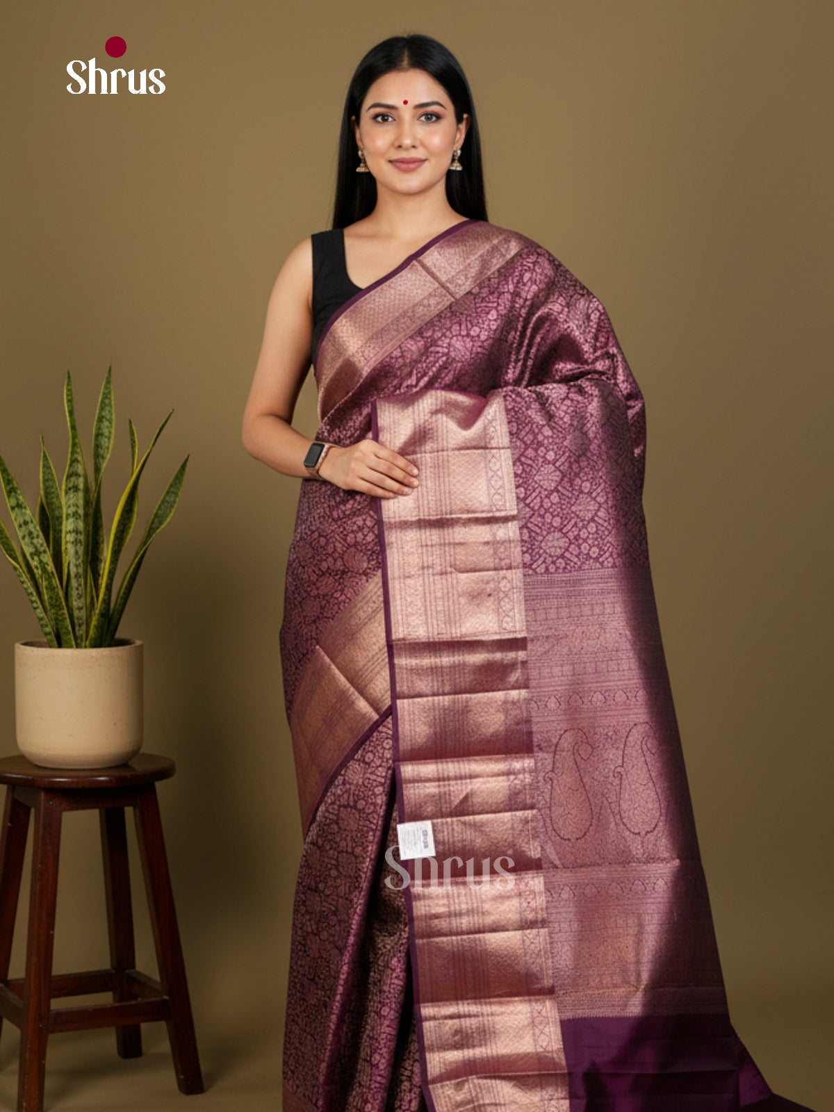 Kanchipuram silk Saree - EDS04178 - Shop on Shrus.com