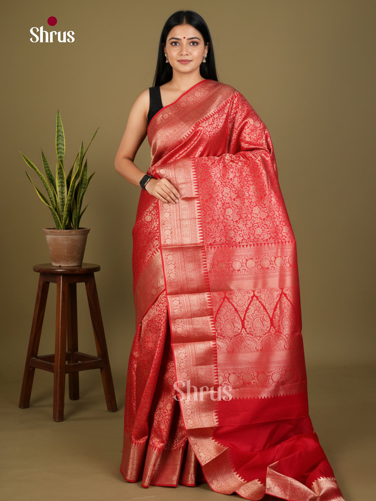 Kanchipuram silk Saree - EDS04181 - Shop on Shrus.com