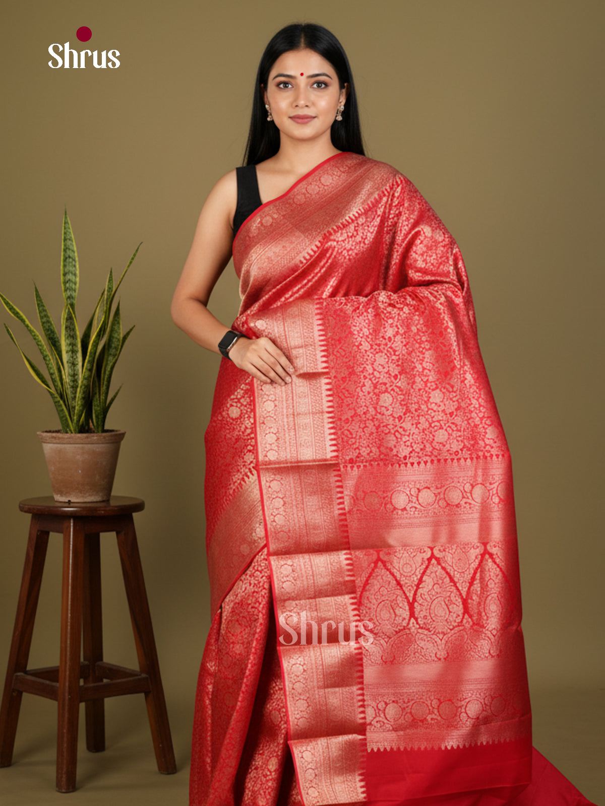 Kanchipuram silk Saree - EDS04181 - Shop on Shrus.com