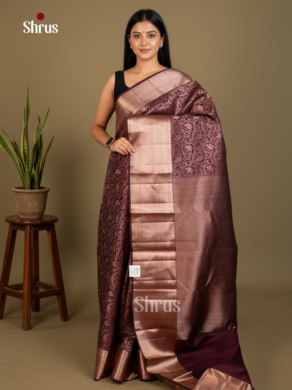 Kanchipuram silk Saree - EDS04183 - Shop on Shrus.com
