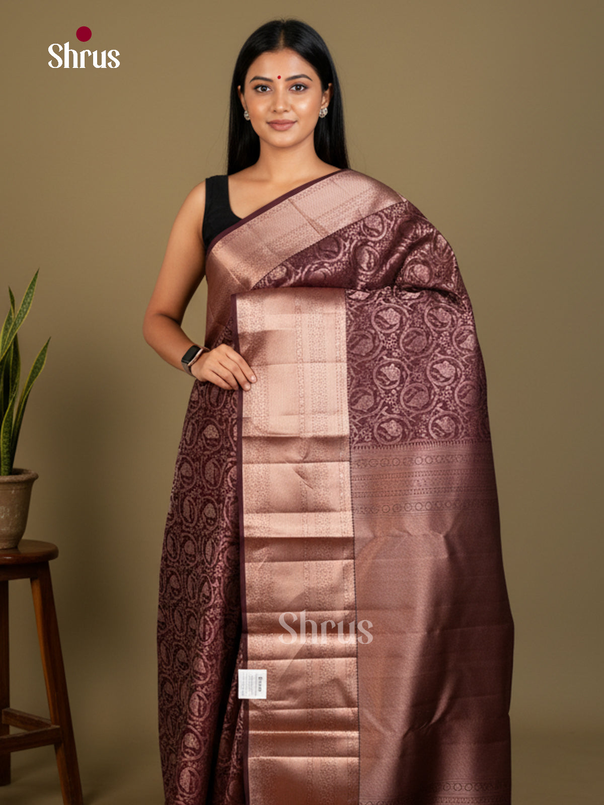 Kanchipuram silk Saree - EDS04183 - Shop on Shrus.com