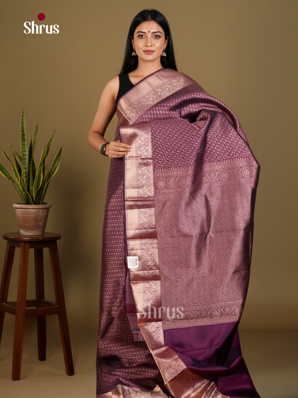 Kanchipuram silk Saree - EDS04186 - Shop on Shrus.com