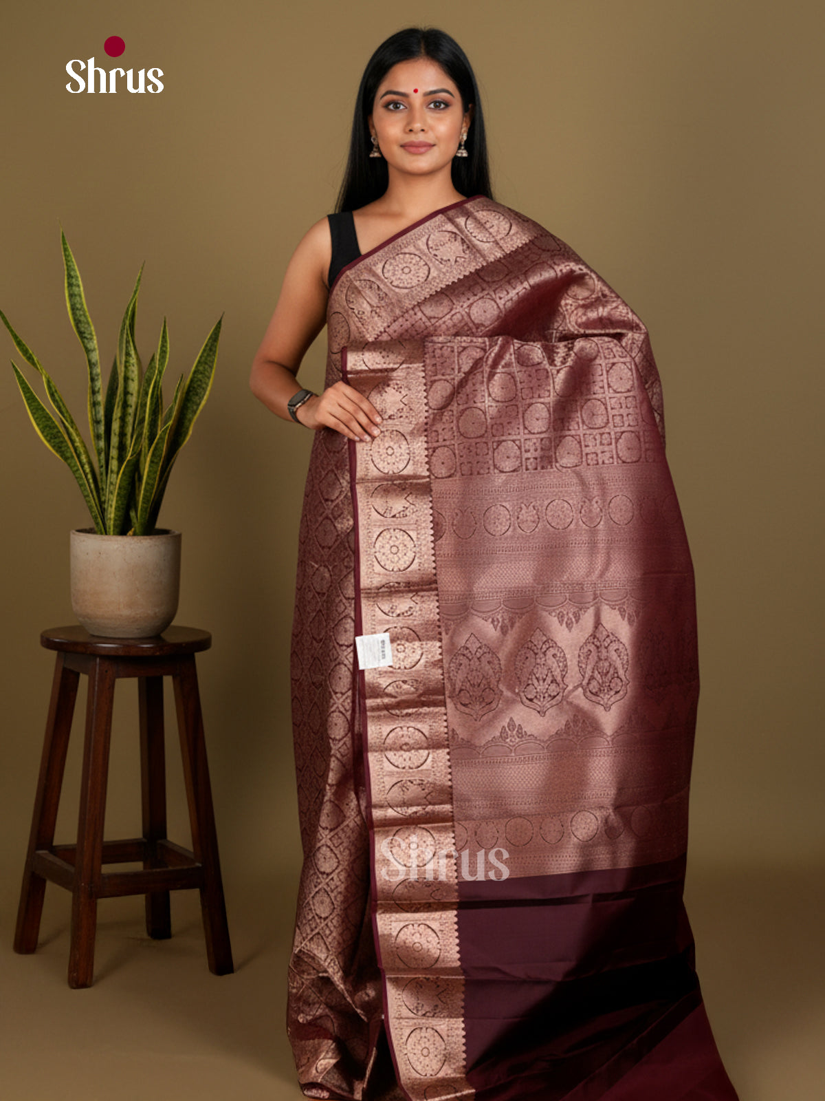 Kanchipuram silk Saree - EDS04187 - Shop on Shrus.com