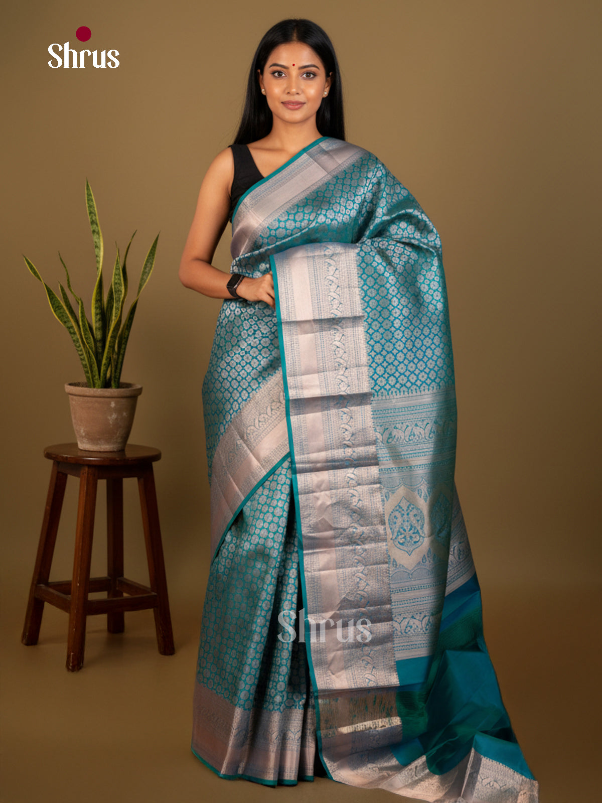 Kanchipuram silk Saree - EDS04190 - Shop on Shrus.com