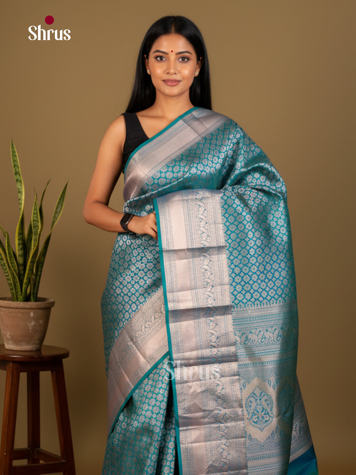Kanchipuram silk Saree - EDS04190 - Shop on Shrus.com