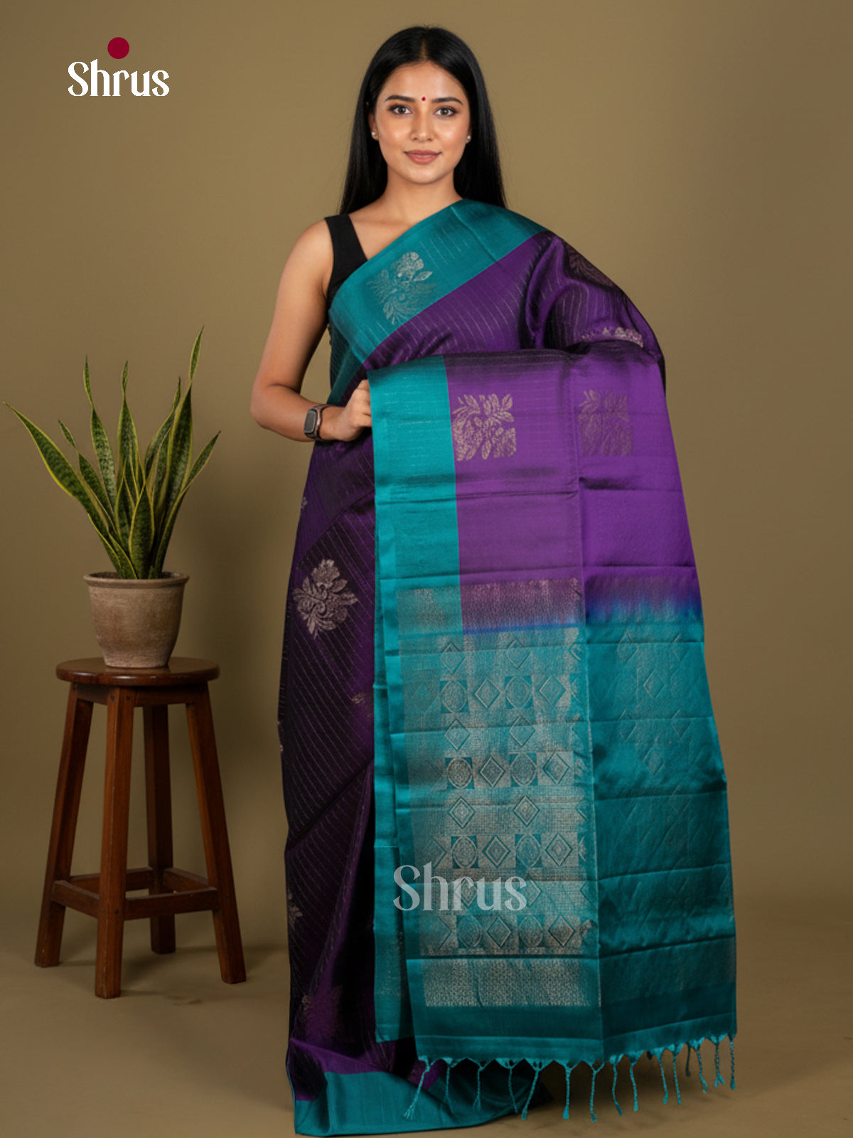 Softsilk-halfpure Saree - EDS04337 - Shop on Shrus.com