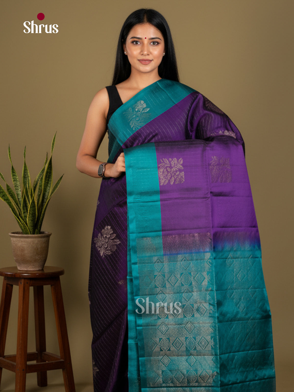 Softsilk-halfpure Saree - EDS04337 - Shop on Shrus.com