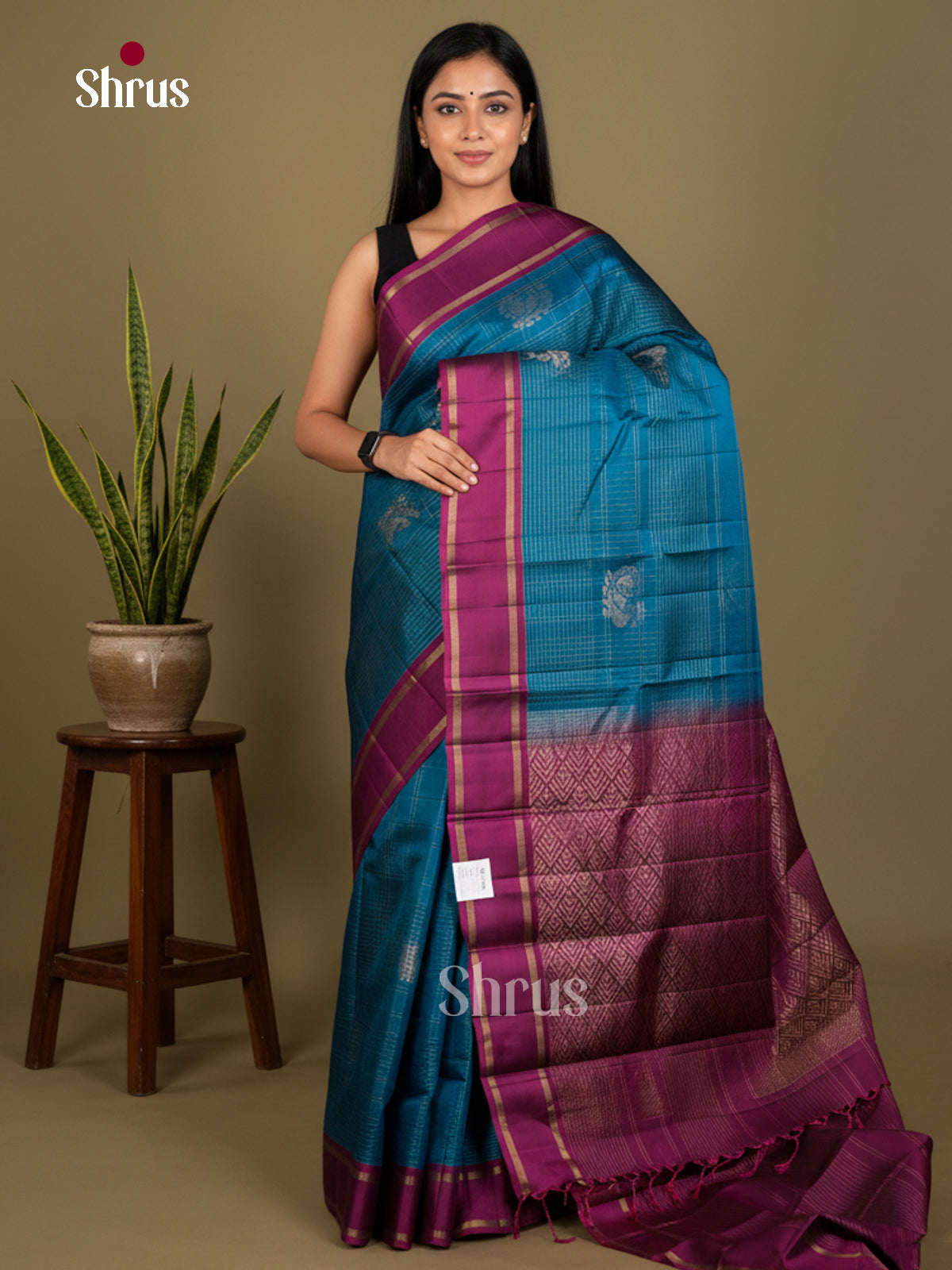 Softsilk-halfpure Saree - EDS04353 - Shop on Shrus.com
