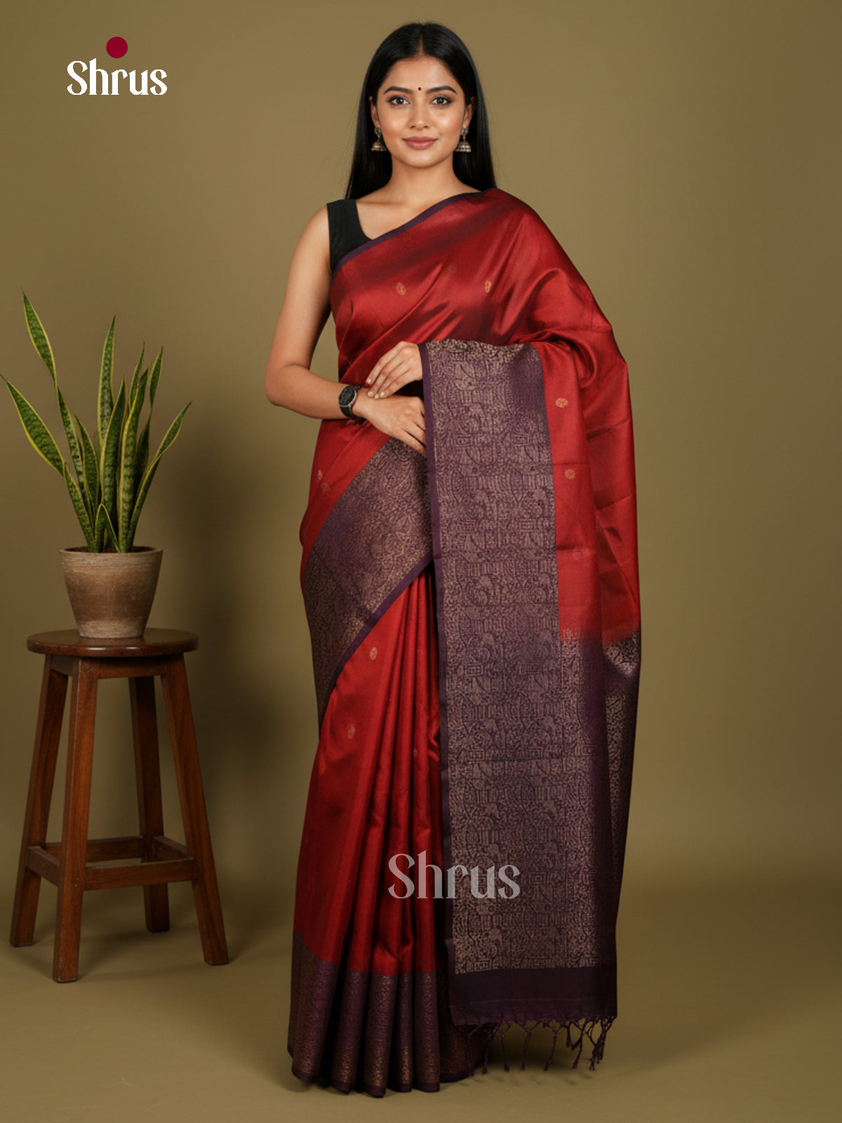 Softsilk-halfpure Saree - EDS04362 - Shop on Shrus.com