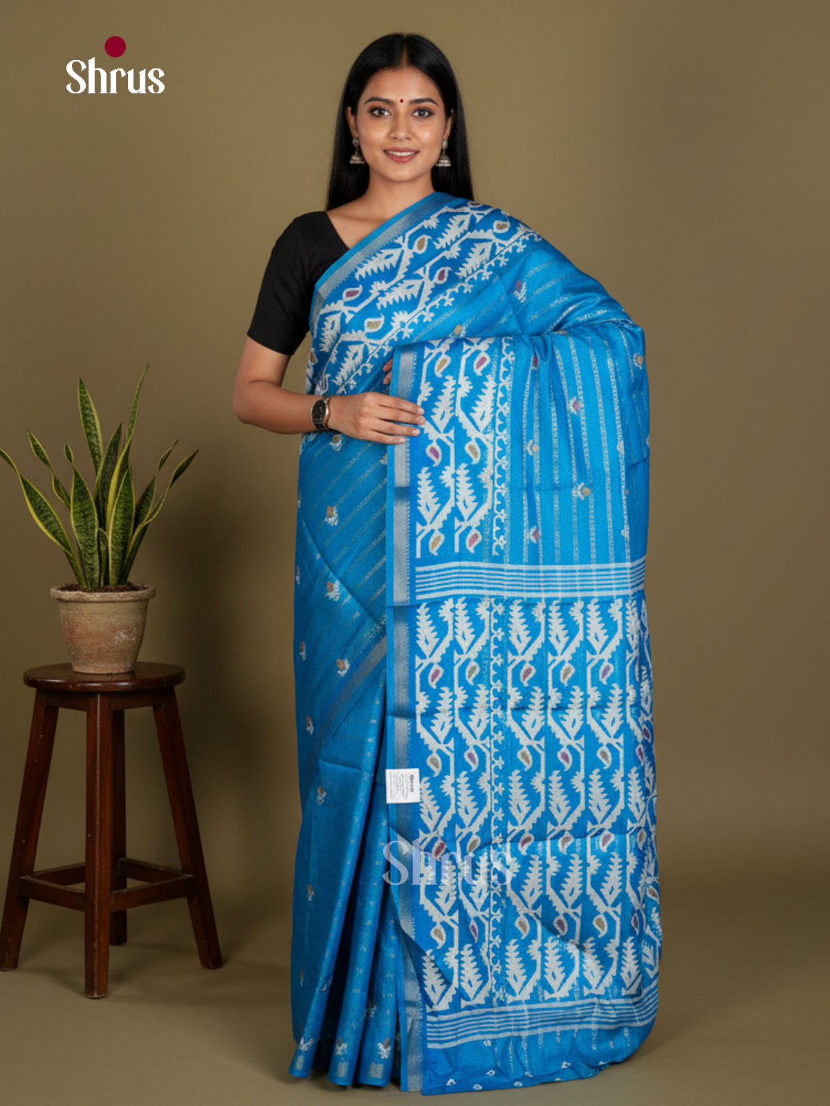 Semi Crepe Saree - EDS06001 - Shop on Shrus.com