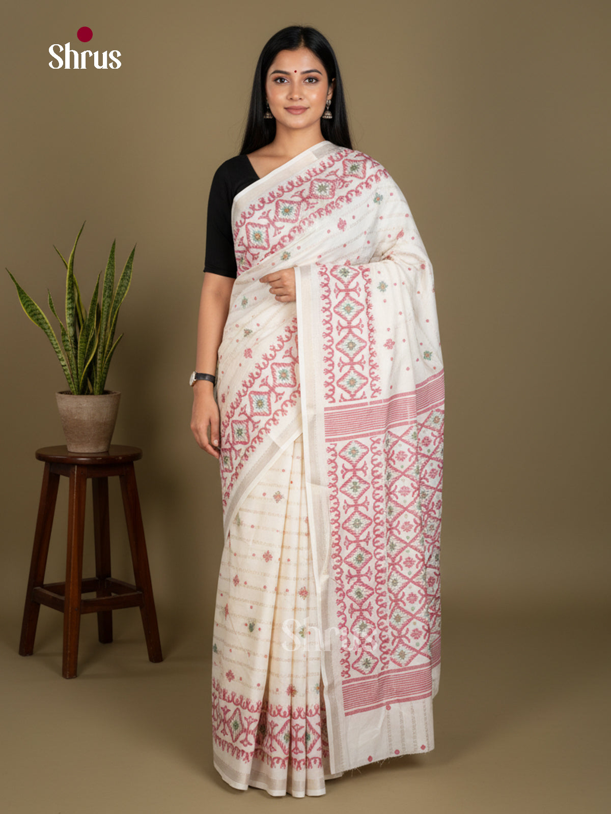 Semi Crepe Saree - EDS06010 - Shop on Shrus.com