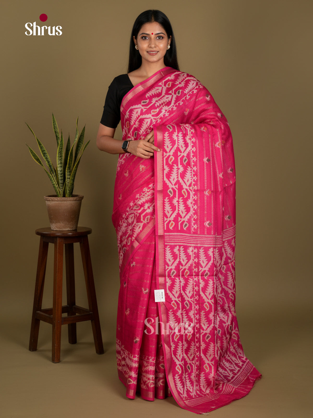 Semi Crepe Saree - EDS06011 - Shop on Shrus.com