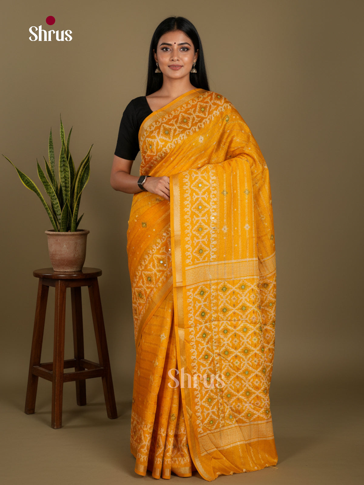 Semi Crepe Saree - EDS06014 - Shop on Shrus.com