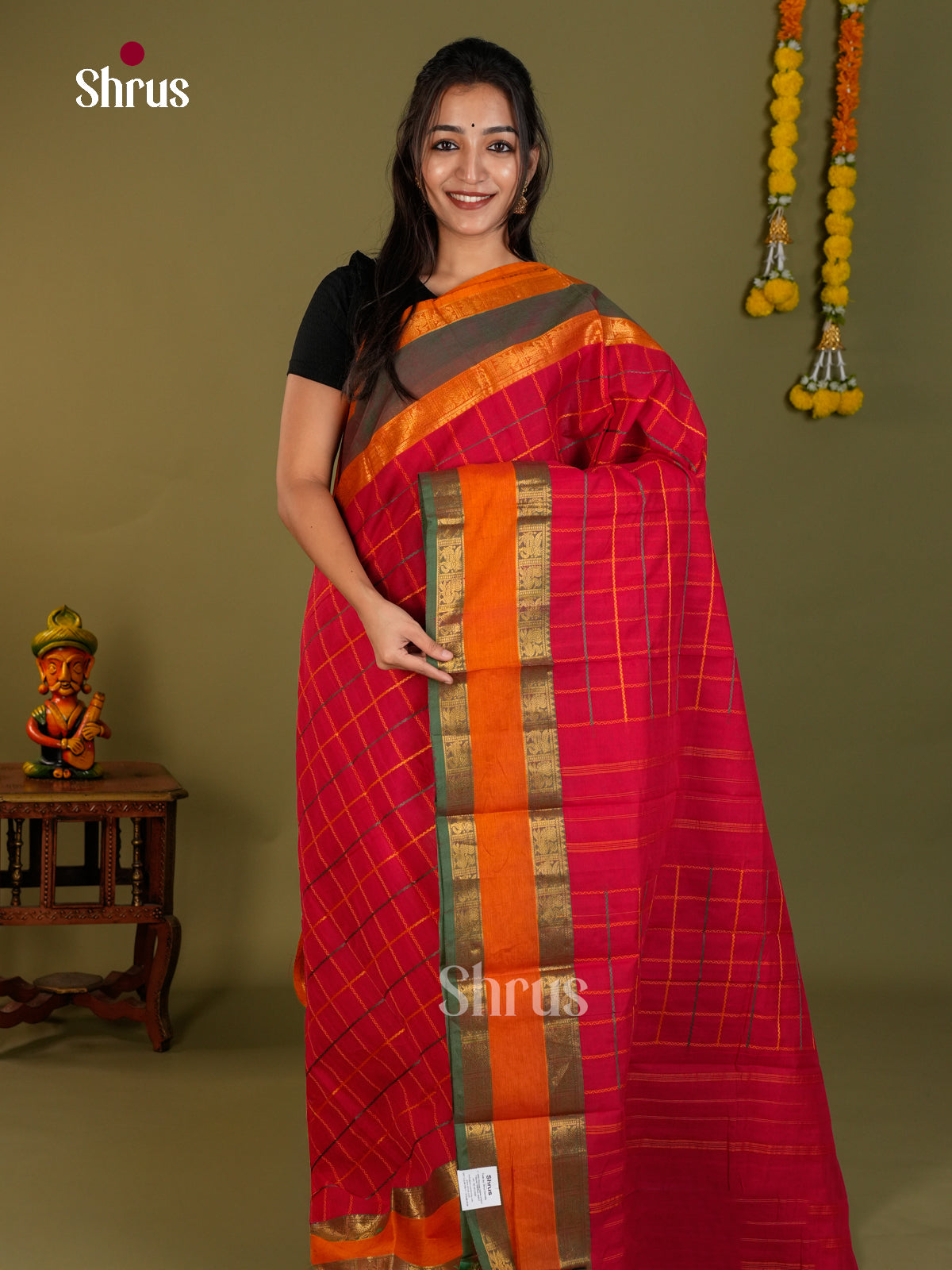 Chettinad Cotton Saree - EDS06019 - Shop on Shrus.com