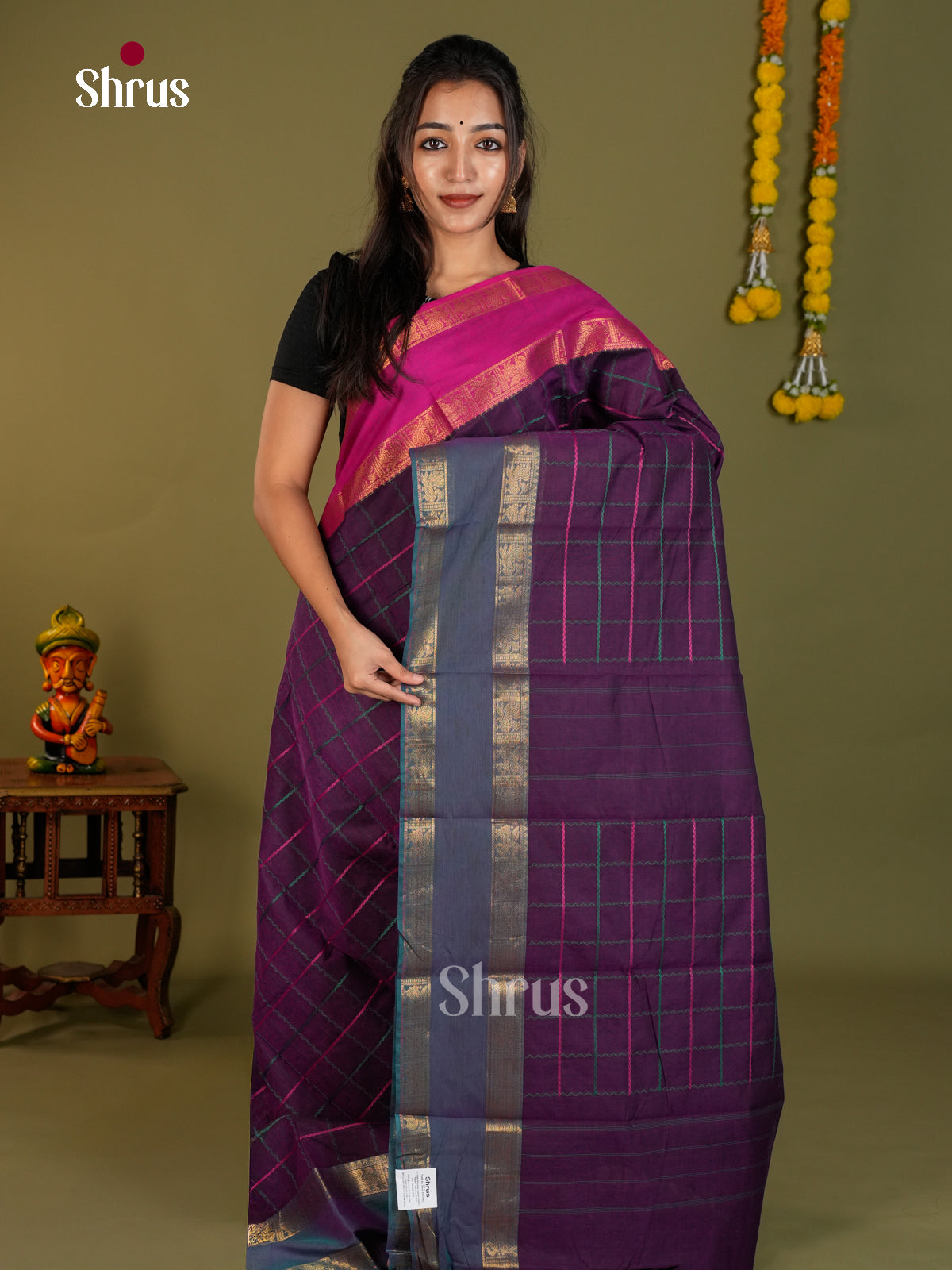 Chettinad Cotton Saree - EDS06020 - Shop on Shrus.com