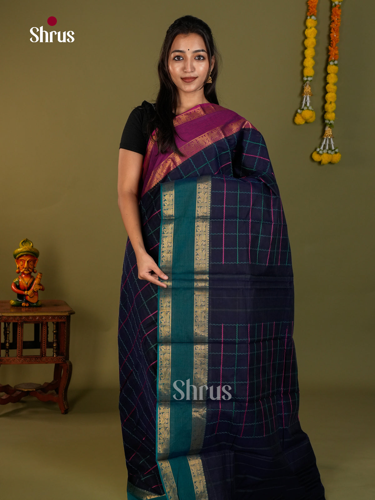 Chettinad Cotton Saree - EDS06021 - Shop on Shrus.com