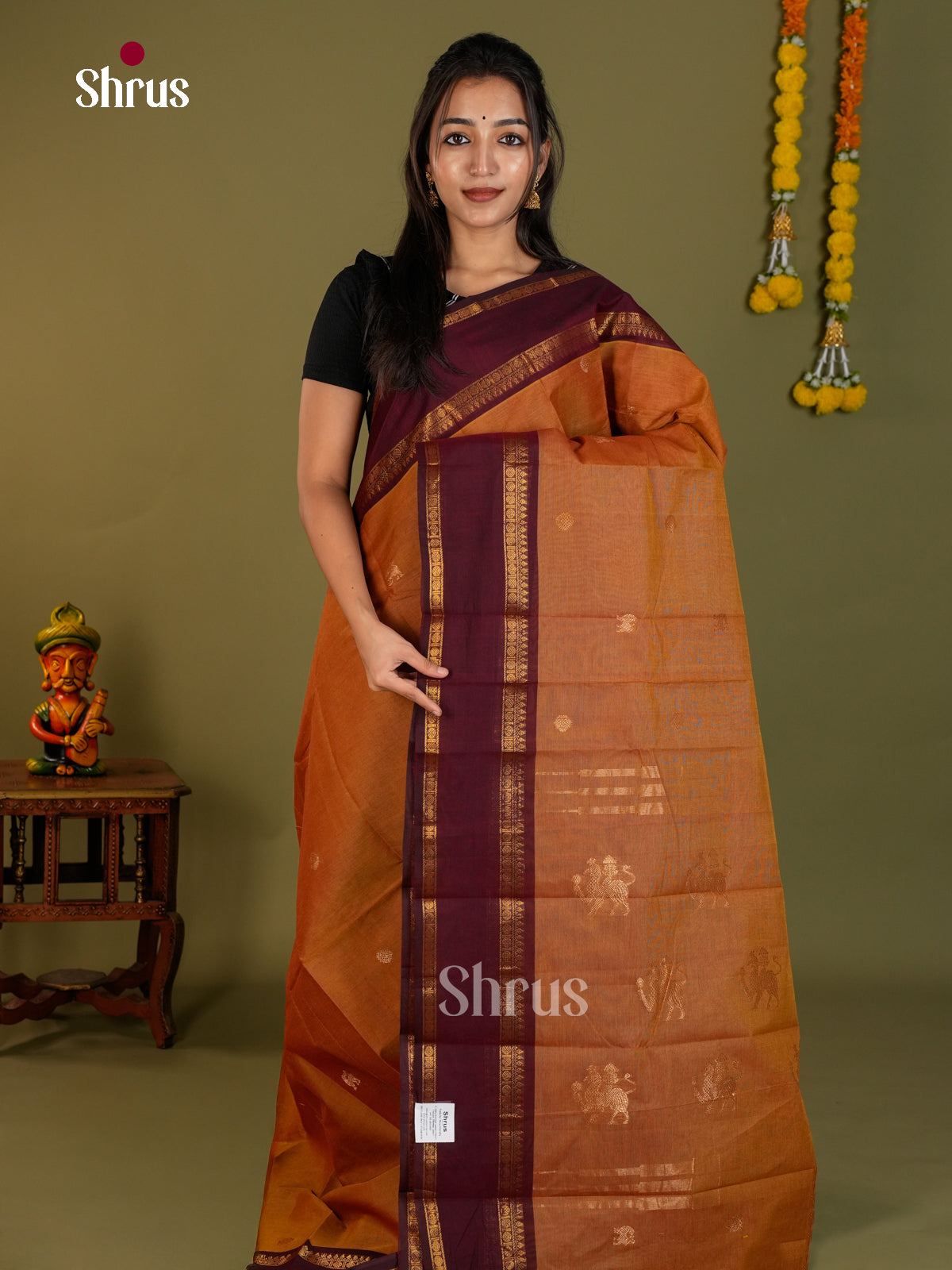 Chettinad Cotton Saree - EDS06023 - Shop on Shrus.com
