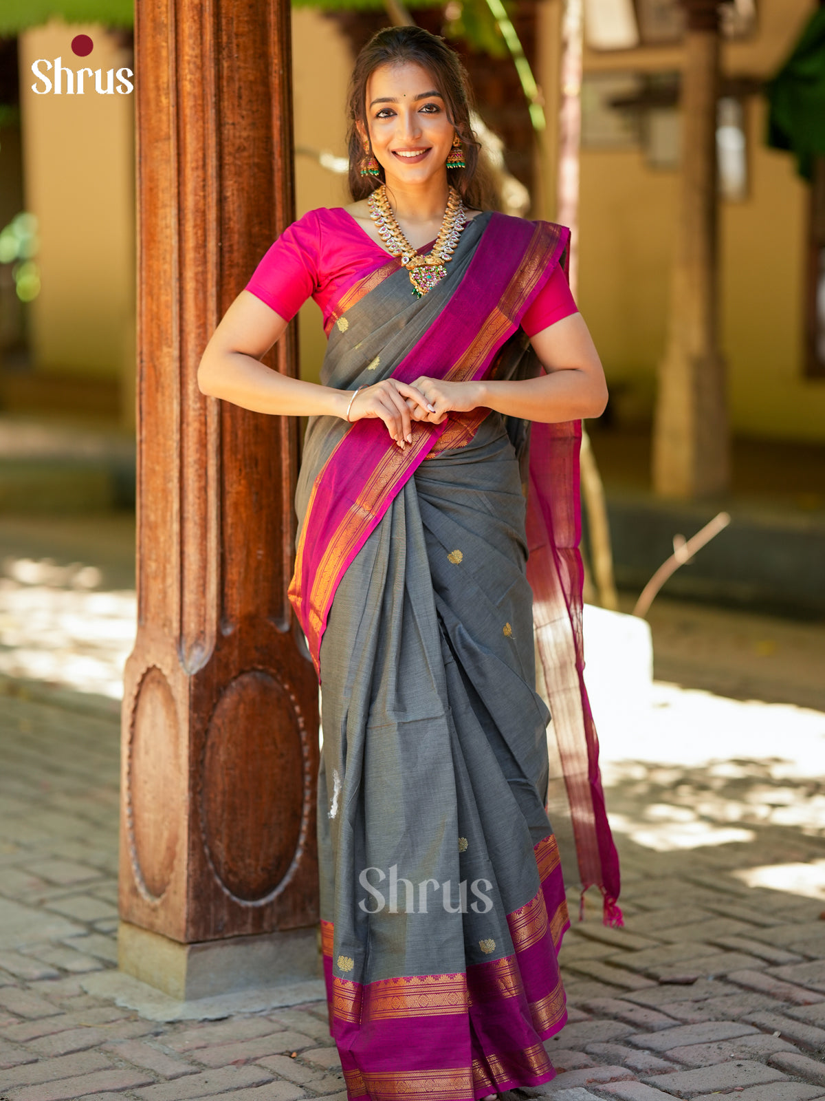 Chettinad Cotton Saree - EDS06028 - Shop on Shrus.com