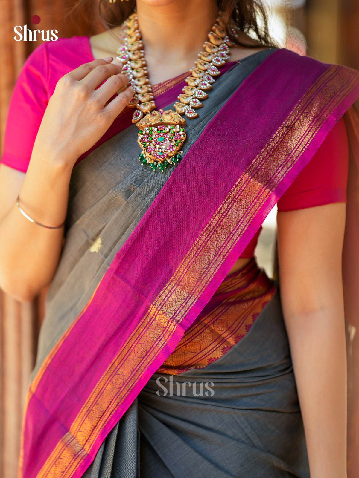 Chettinad Cotton Saree - EDS06028 - Shop on Shrus.com