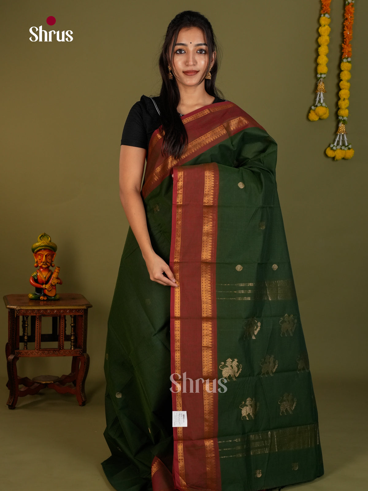 Chettinad Cotton Saree - EDS06031 - Shop on Shrus.com