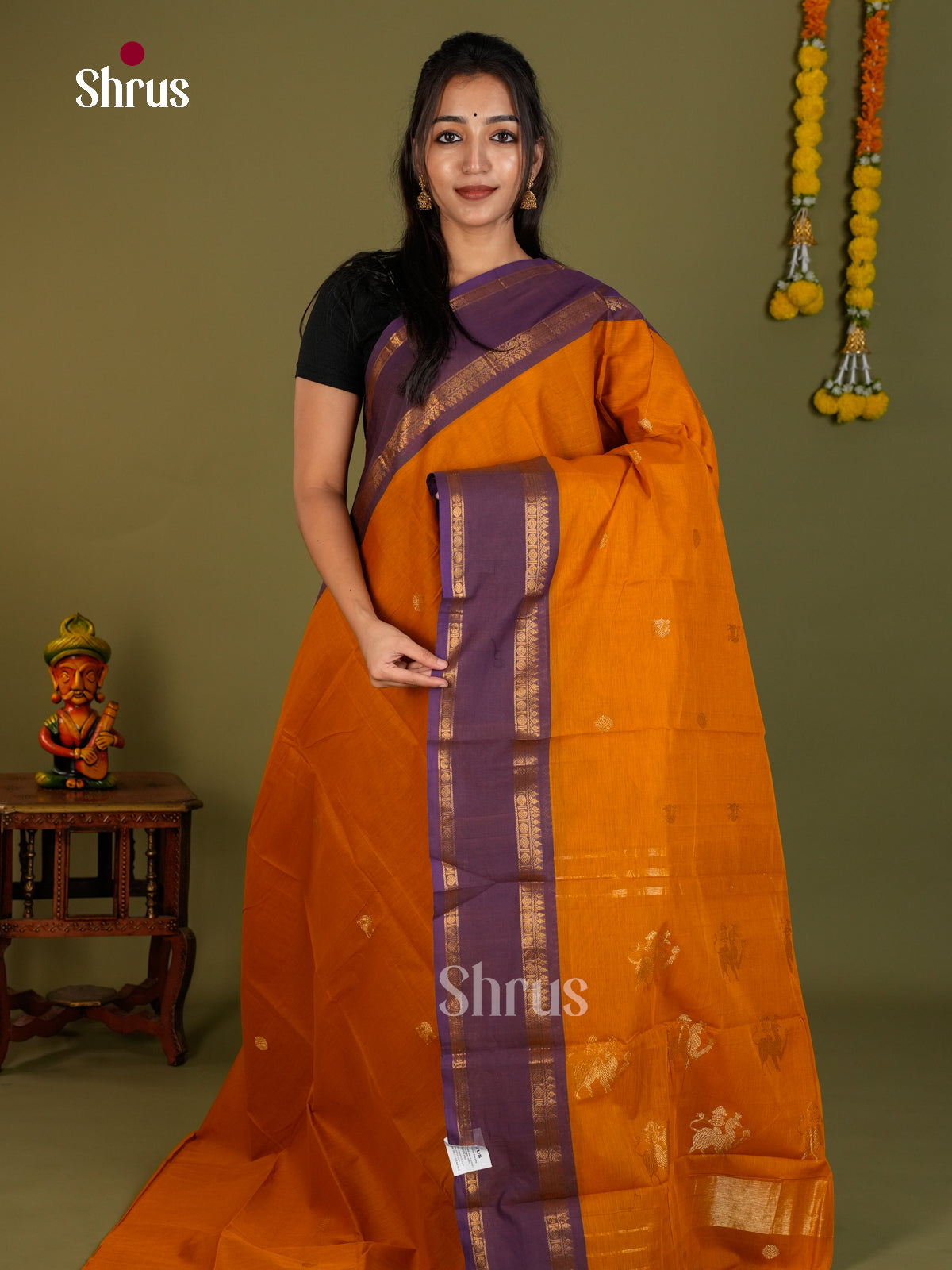 Chettinad Cotton Saree - EDS06033 - Shop on Shrus.com