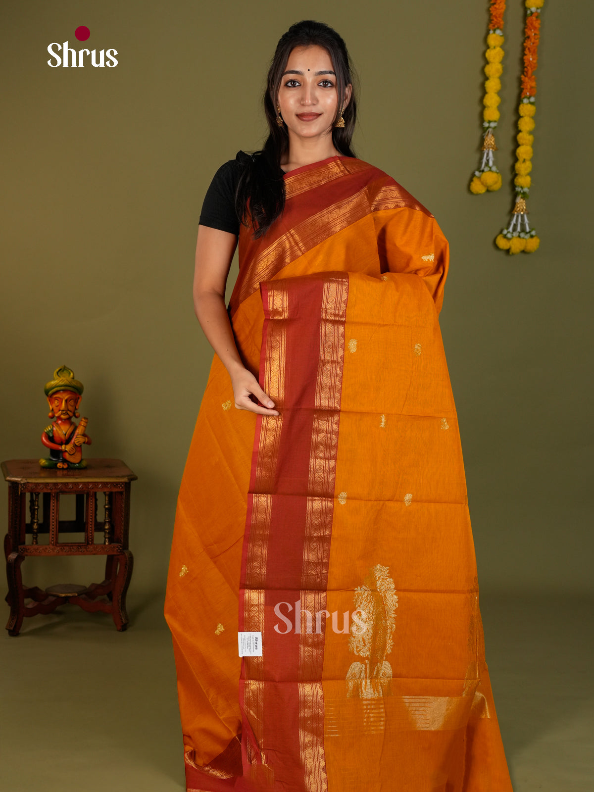 Chettinad Cotton Saree - EDS06036 - Shop on Shrus.com