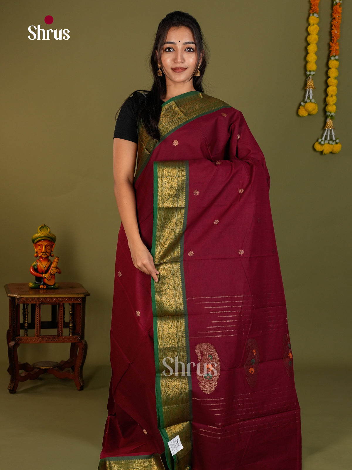 Chettinad Cotton Saree - EDS06038 - Shop on Shrus.com
