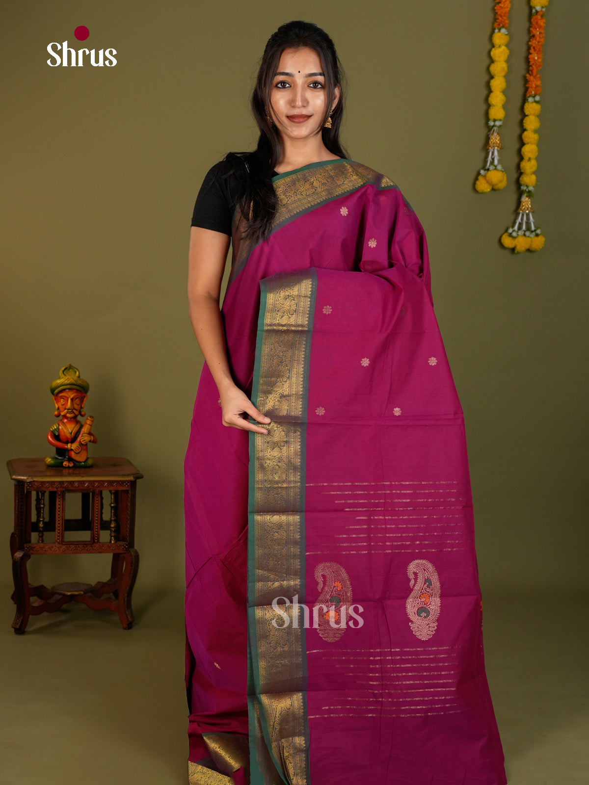 Chettinad Cotton Saree - EDS06040 - Shop on Shrus.com