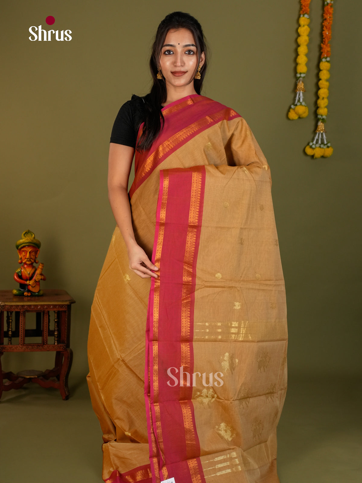 Chettinad Cotton Saree - EDS06044 - Shop on Shrus.com