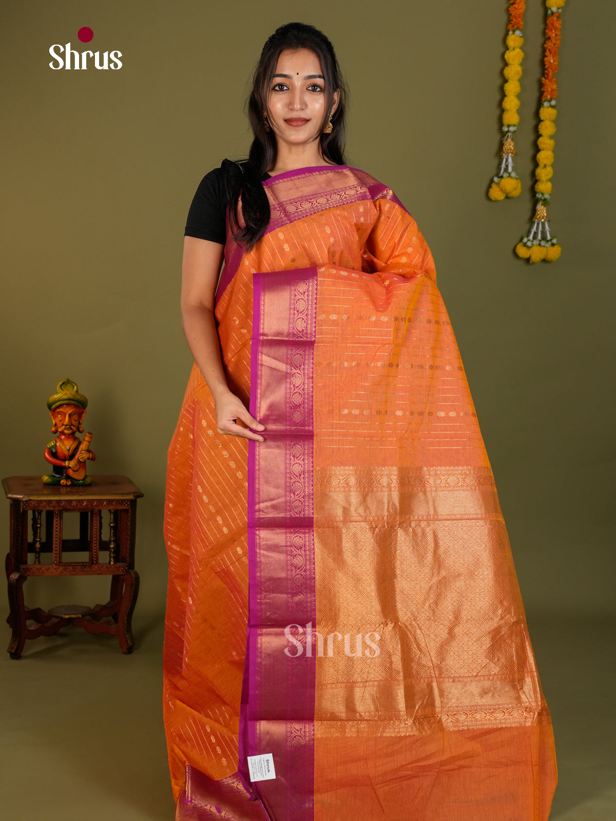 Chettinad Cotton Saree - EDS06046 - Shop on Shrus.com