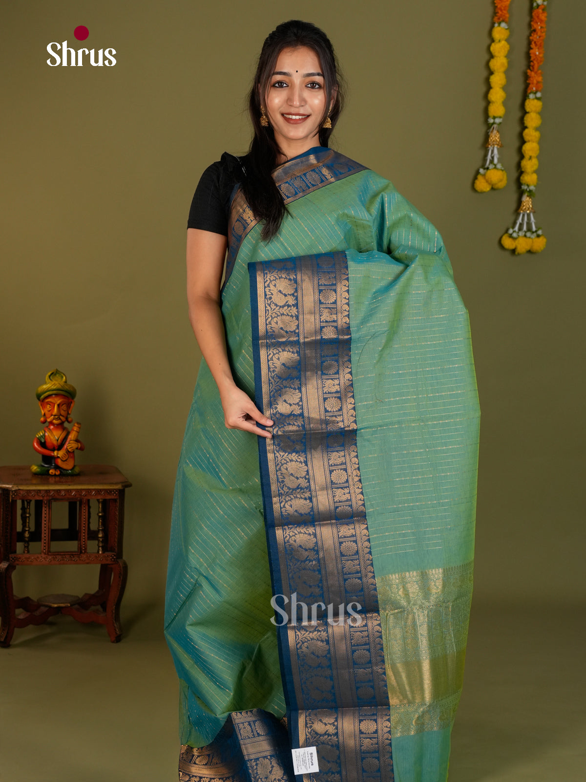 Chettinad Cotton Saree - EDS06057 - Shop on Shrus.com