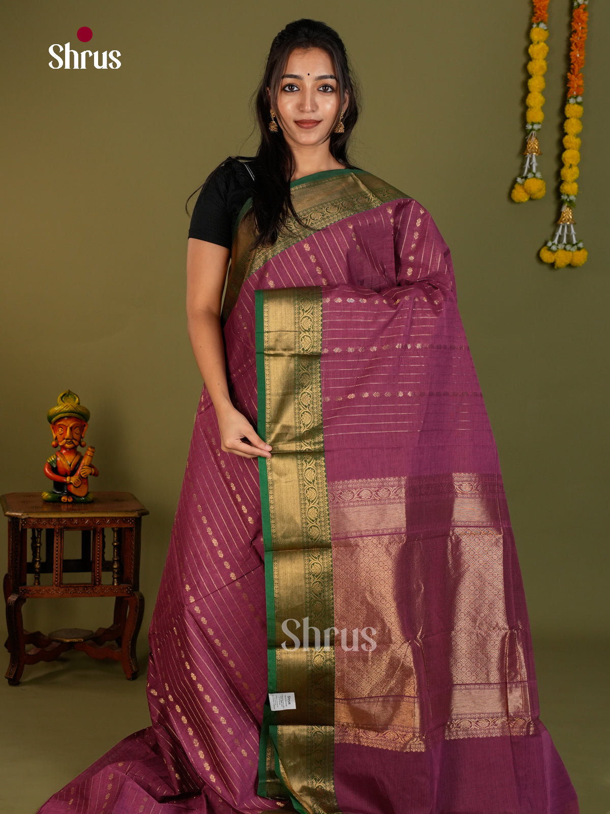 Chettinad Cotton Saree - EDS06070 - Shop on Shrus.com
