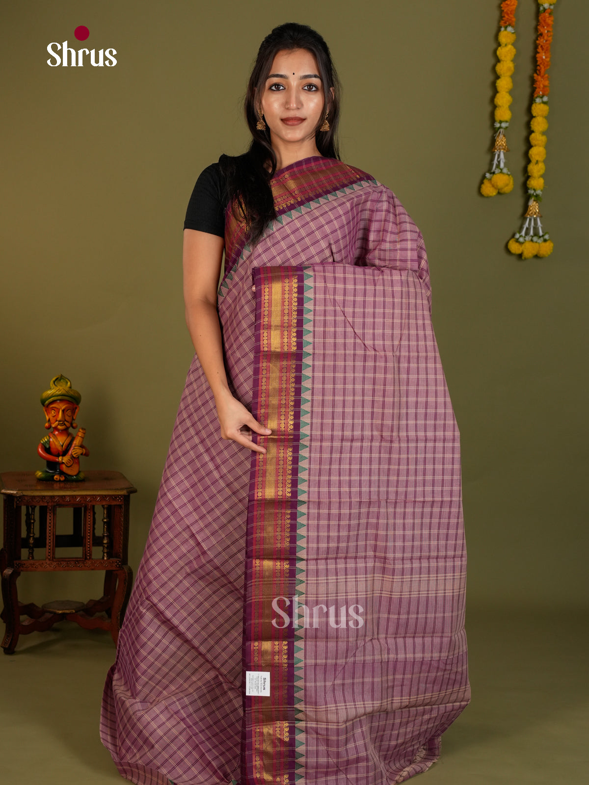 Chettinad Cotton Saree - EDS06108 - Shop on Shrus.com