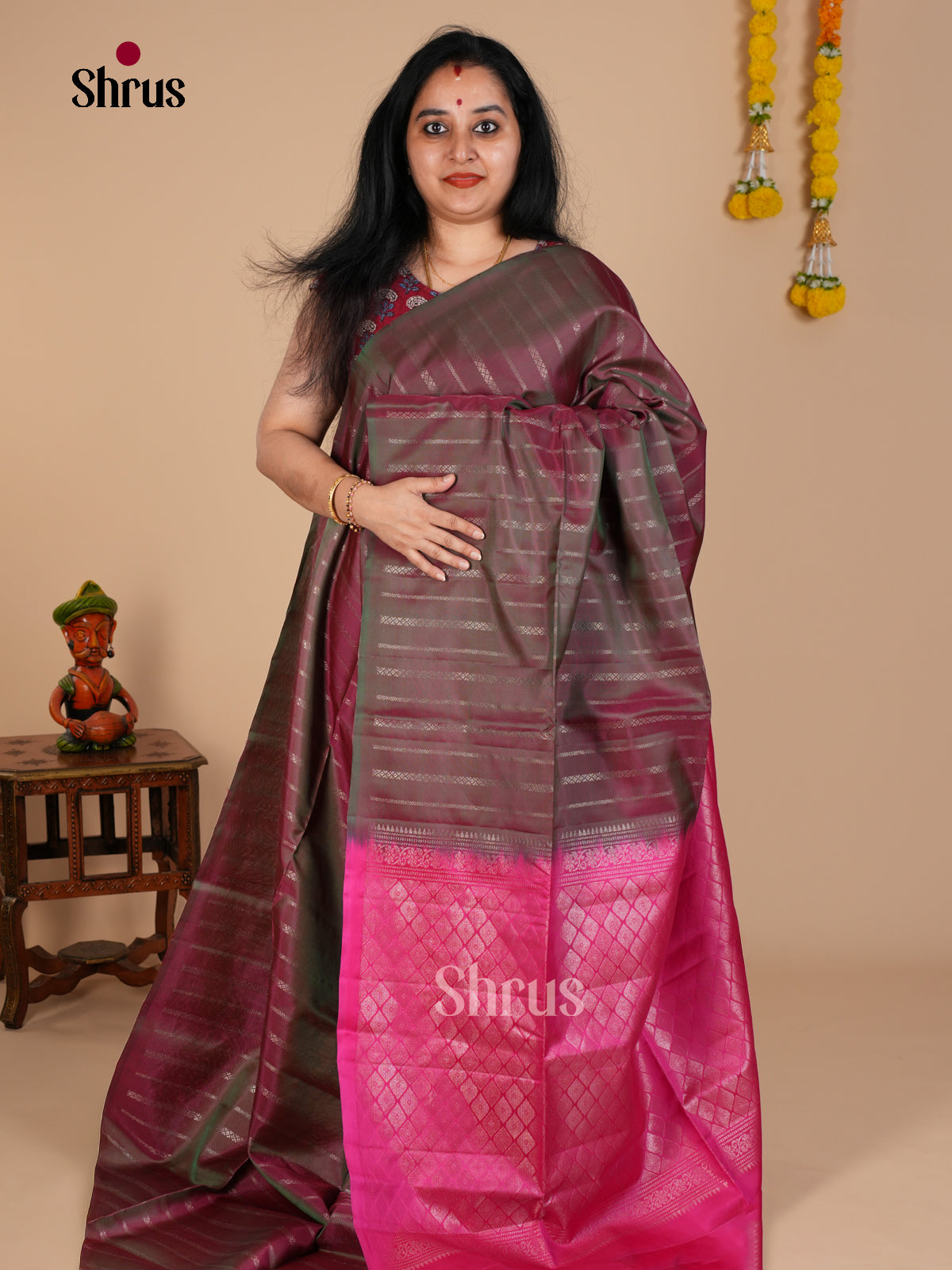 Softsilk-halfpure Saree - EDS08026 - Shop on Shrus.com