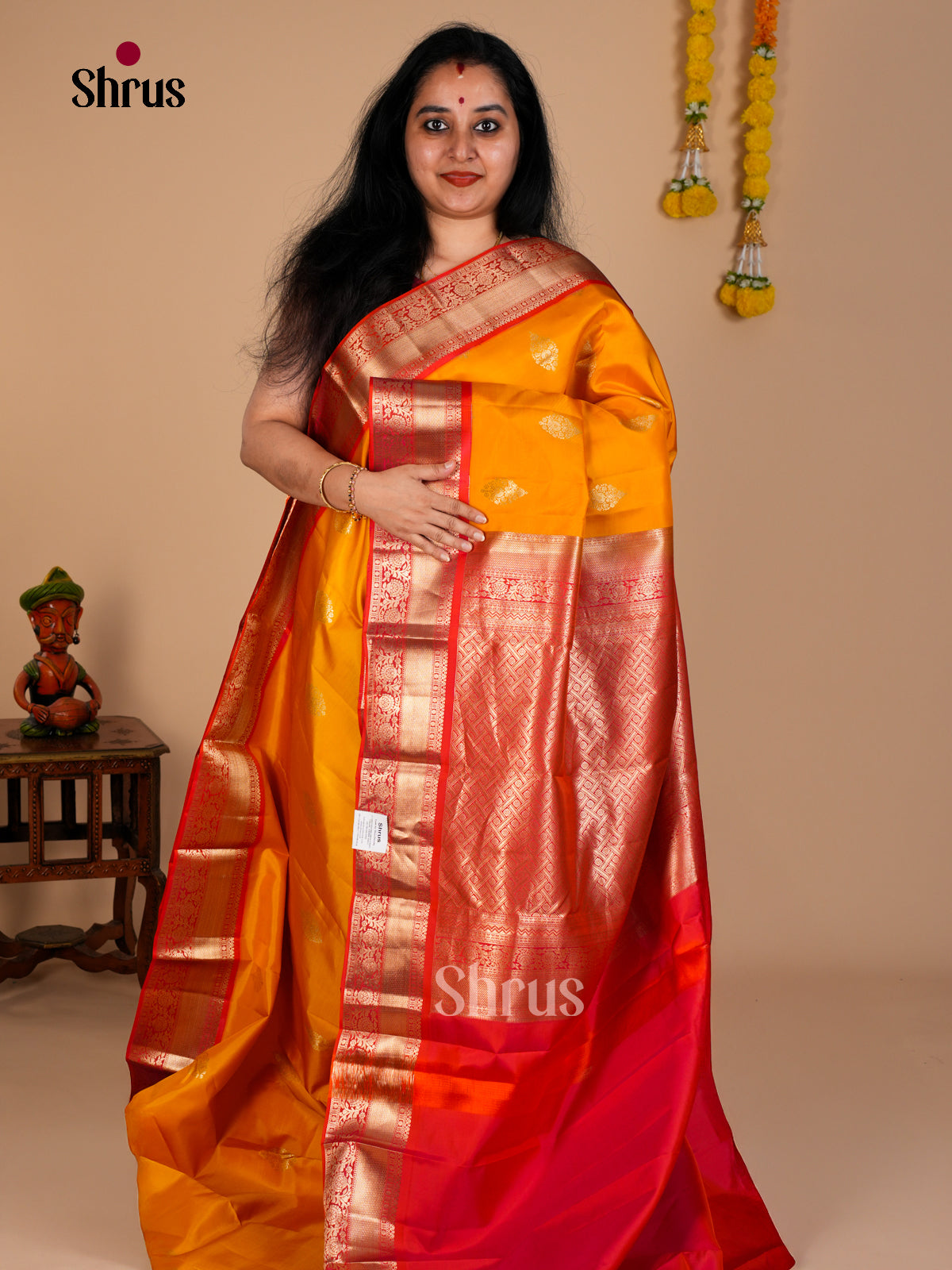 Kanchipuram silk Saree - EDS08069 - Shop on Shrus.com