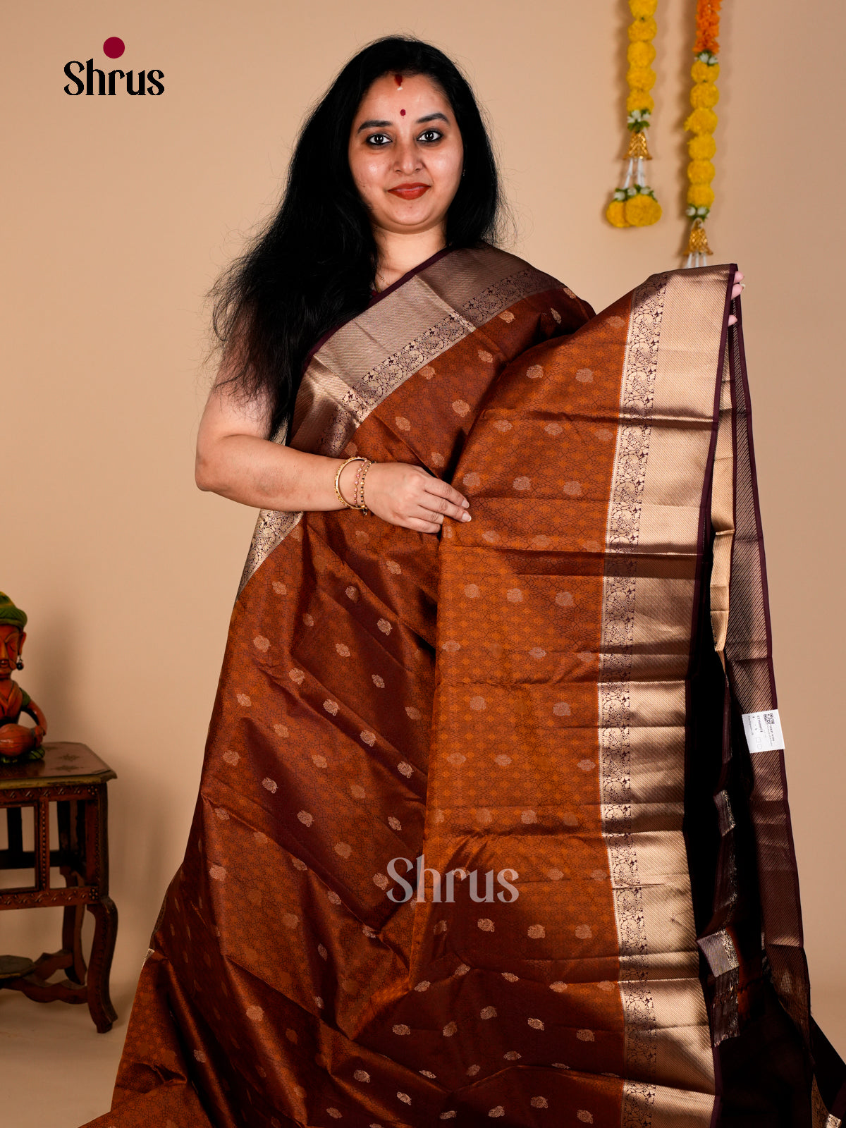 Kanchipuram silk Saree - EDS08074 - Shop on Shrus.com
