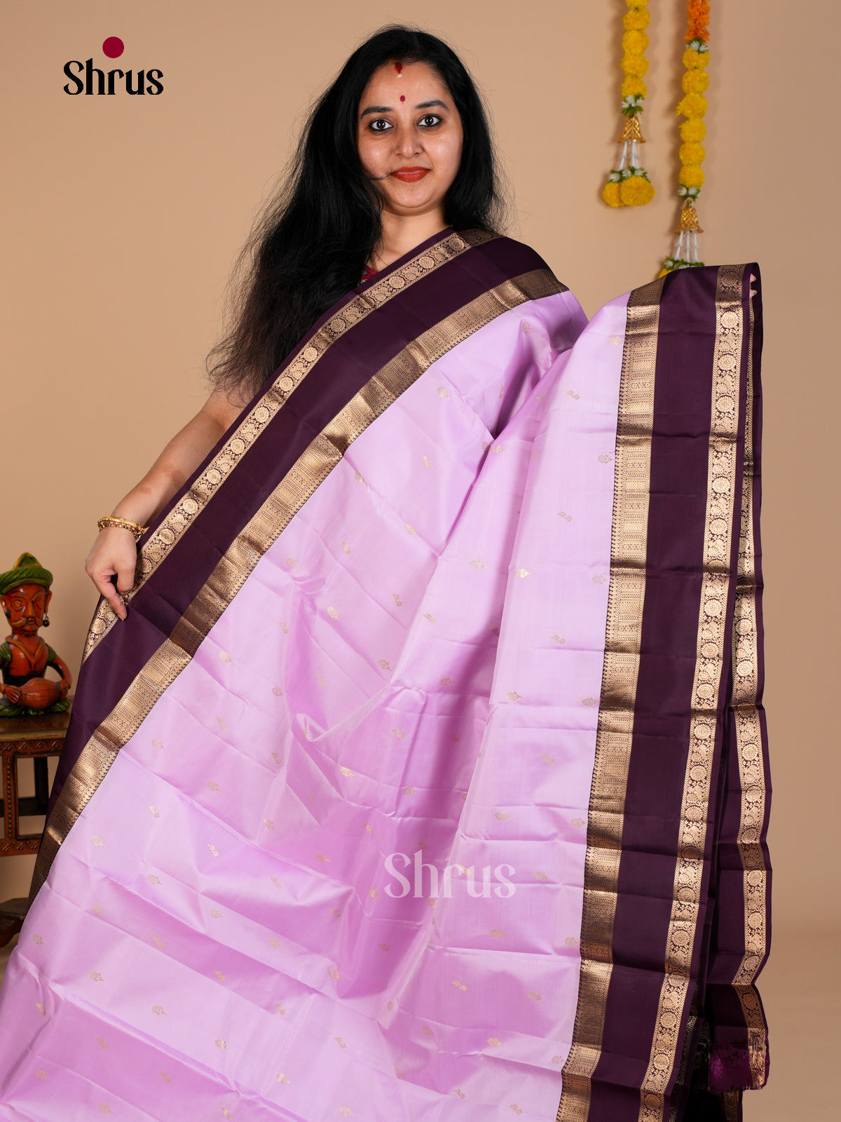 Kanchipuram silk Saree - EDS08076 - Shop on Shrus.com