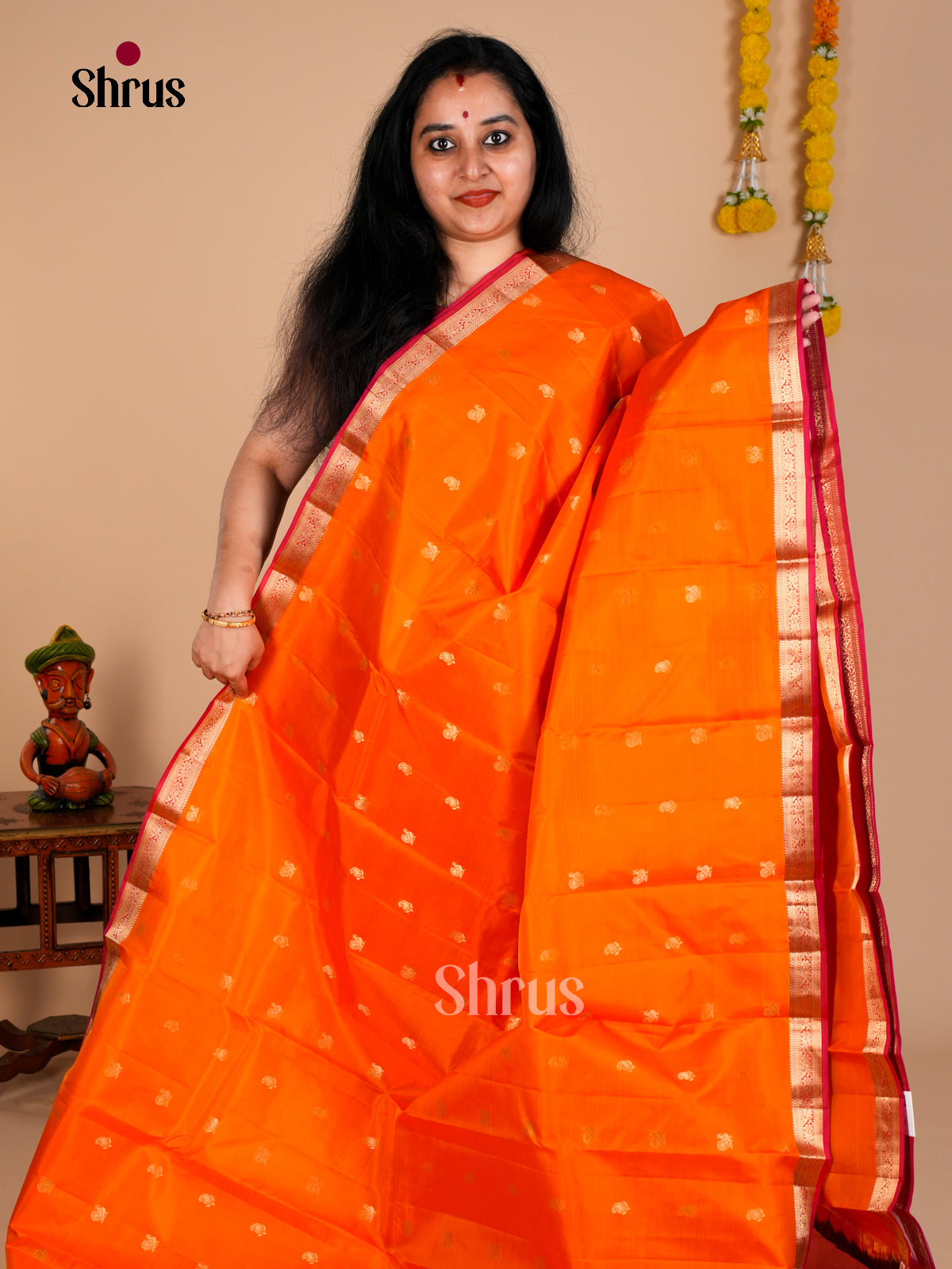 Kanchipuram silk Saree - EDS08082 - Shop on Shrus.com