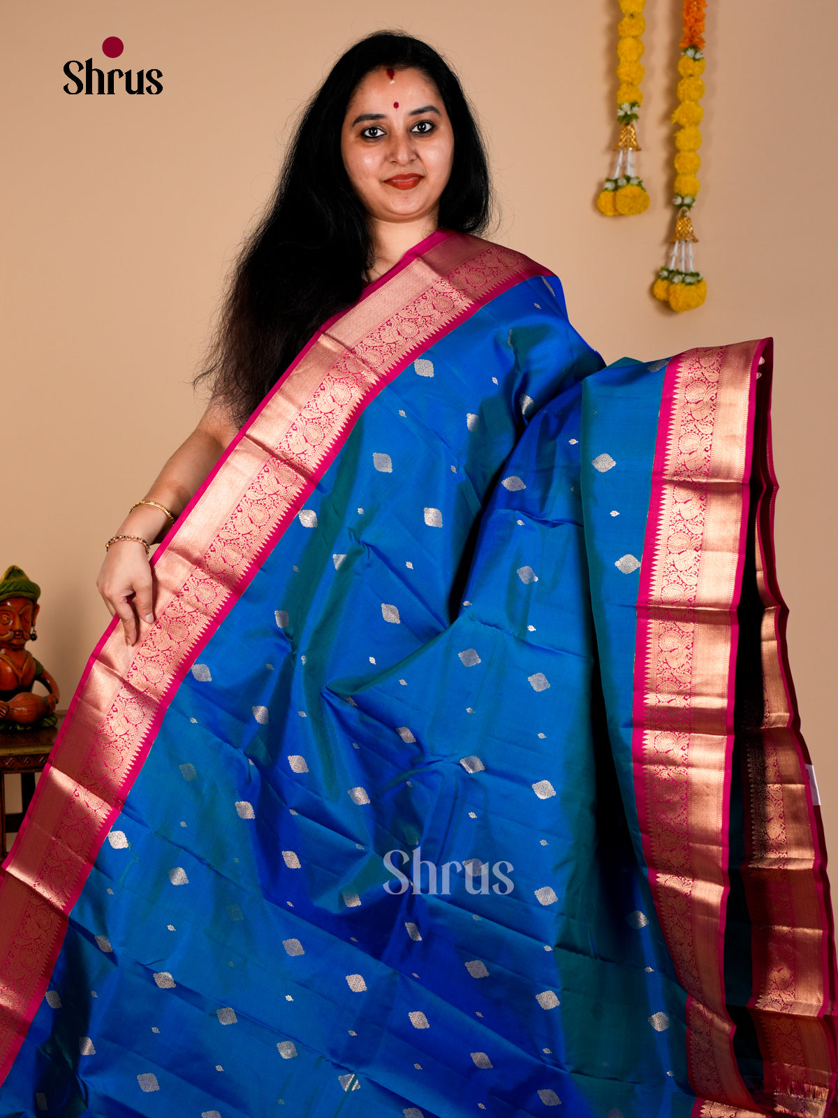 Kanchipuram silk Saree - EDS08083 - Shop on Shrus.com