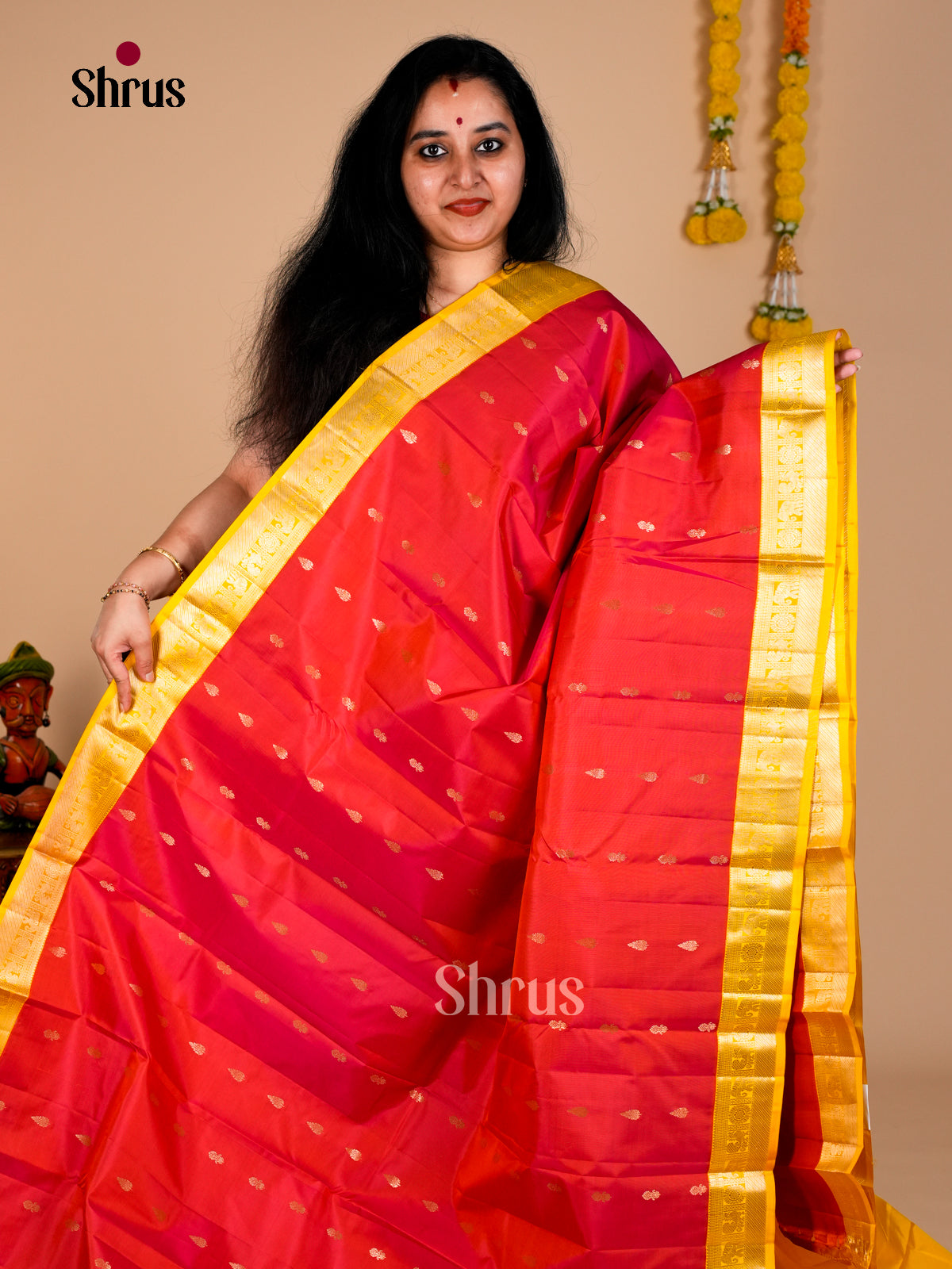 Kanchipuram silk Saree - EDS08086 - Shop on Shrus.com