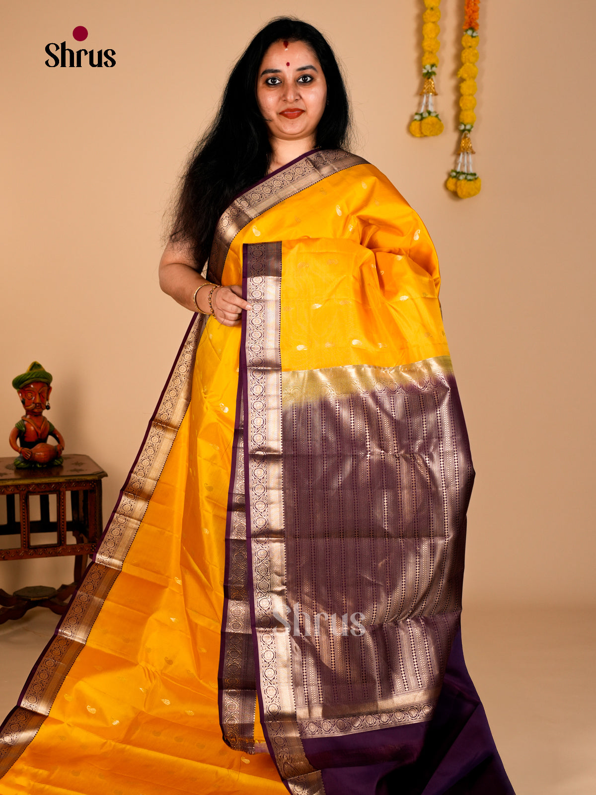 Kanchipuram silk Saree - EDS08088 - Shop on Shrus.com