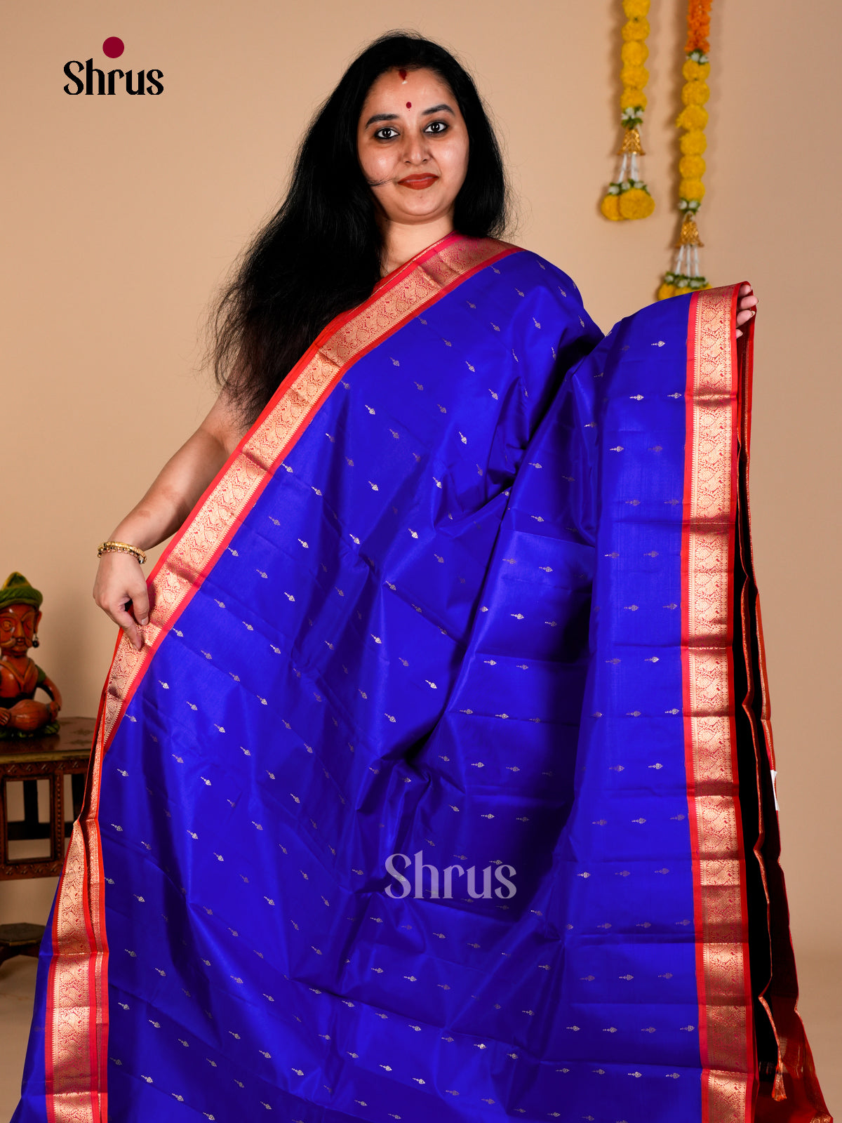 Kanchipuram silk Saree - EDS08089 - Shop on Shrus.com
