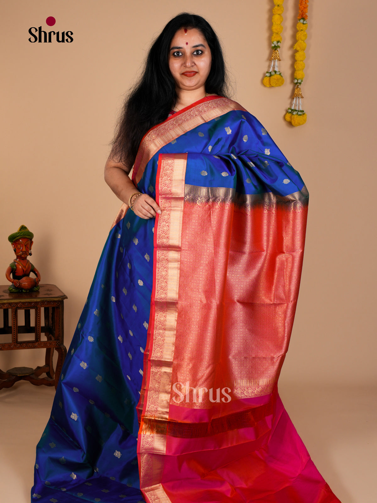 Kanchipuram silk Saree - EDS08091 - Shop on Shrus.com