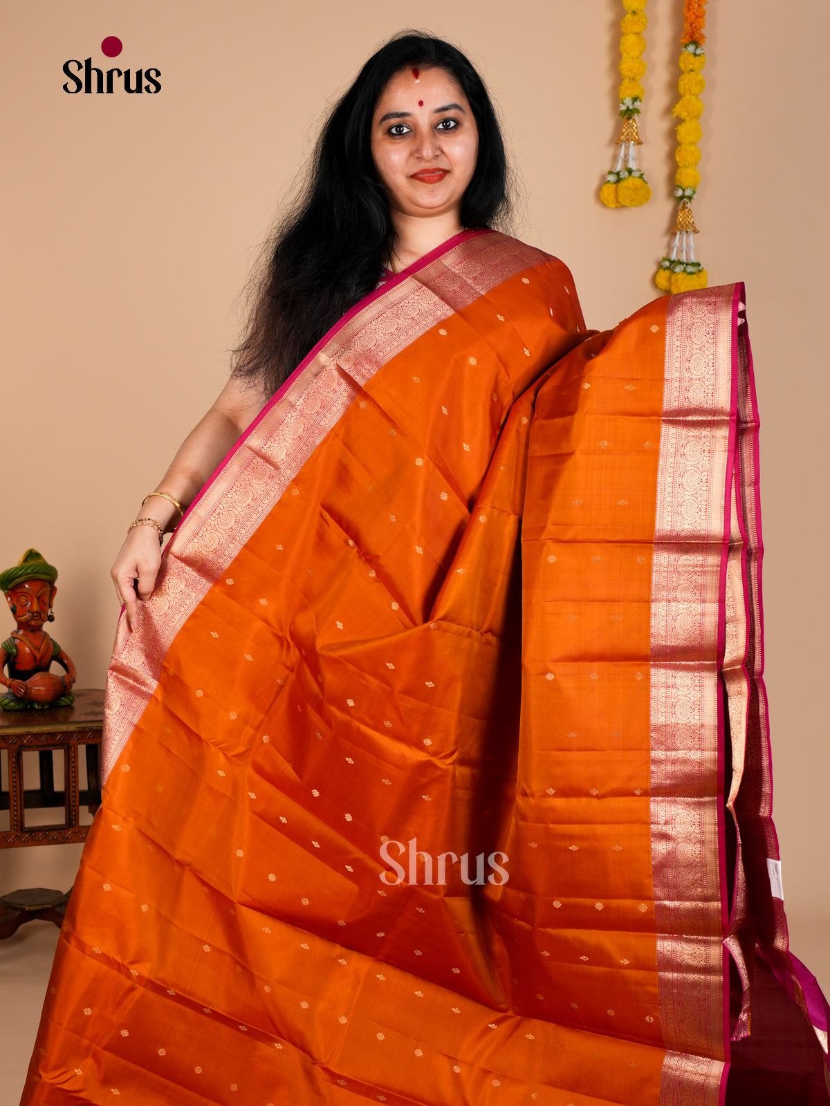 Kanchipuram silk Saree - EDS08093 - Shop on Shrus.com