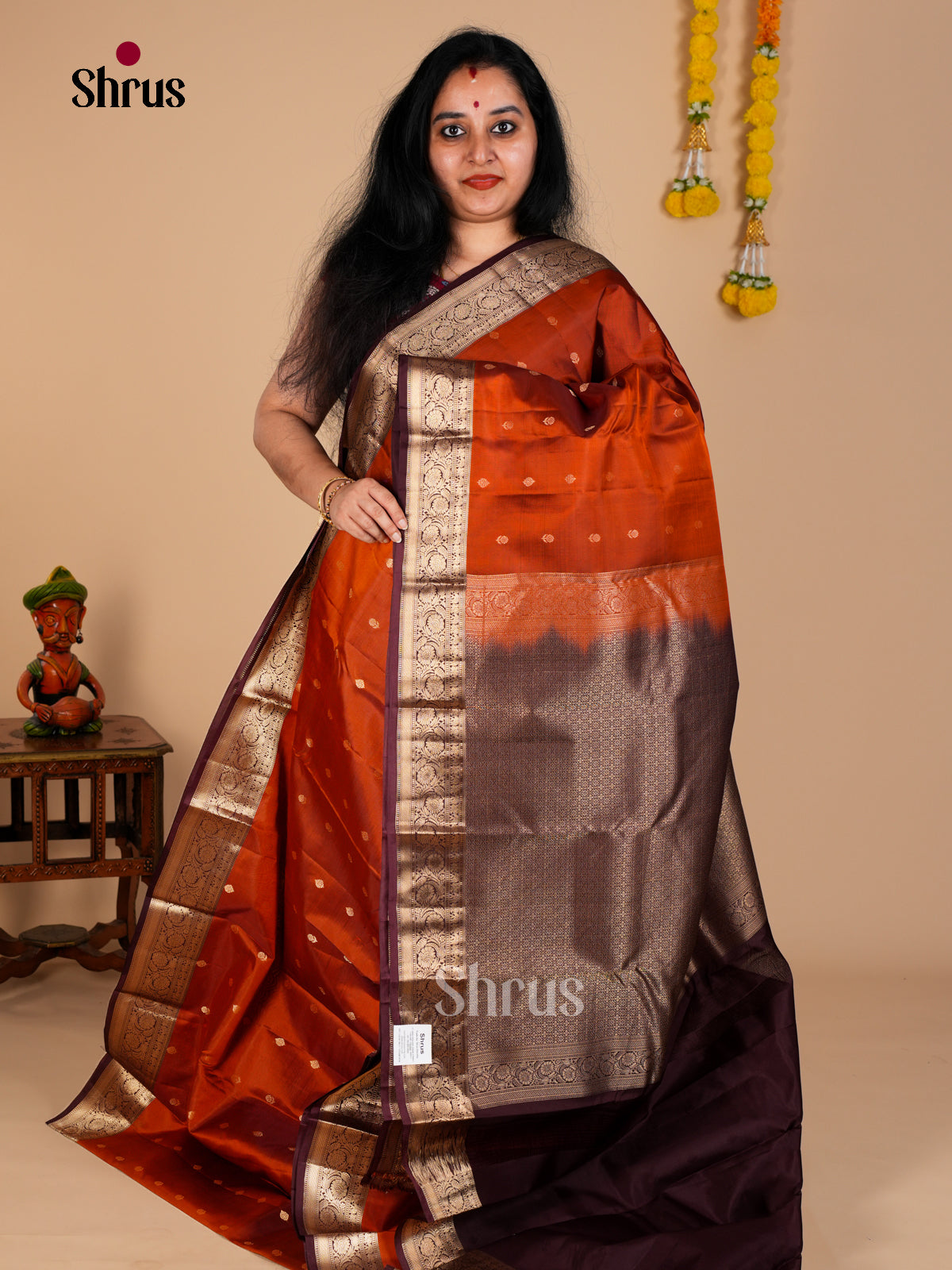 Kanchipuram silk Saree - EDS08094 - Shop on Shrus.com