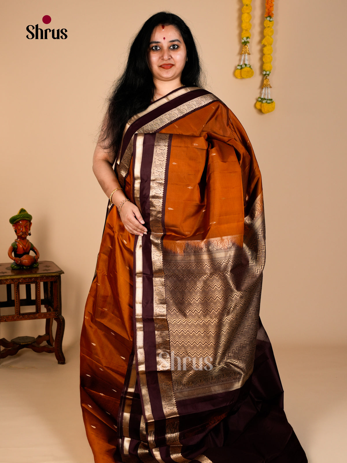 Kanchipuram silk Saree - EDS08099 - Shop on Shrus.com