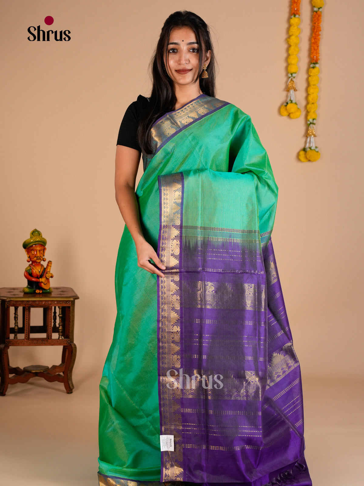 Silk Cotton Saree - EDS10040 - Shop on Shrus.com