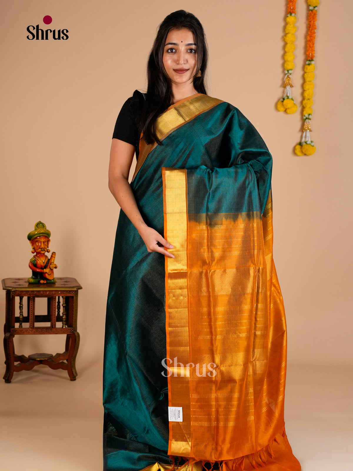 Silk Cotton Saree - EDS10042 - Shop on Shrus.com